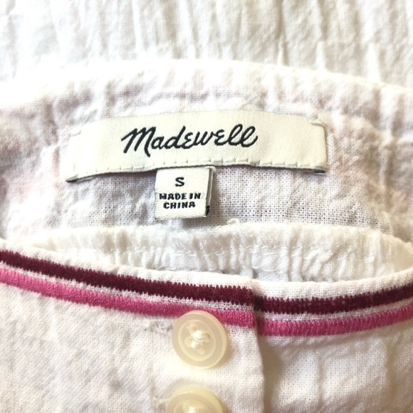 Madewell Embroidered Sandblossom Peasant Top - Picture 12 of 12